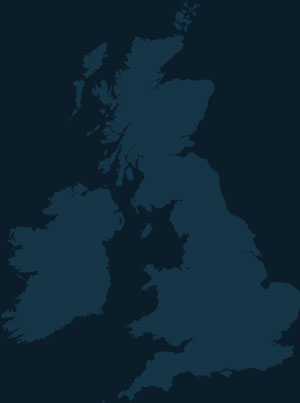 map of the united kingdom with dark colors representing geographical regions and features showing two main islands